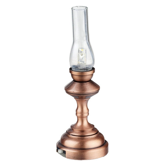 Dollhouse LED Copper Hurricane Lamp
