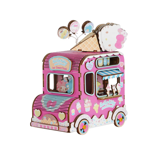 3D Hands Craft Wooden Music Box Puzzle: Hello Kitty® Ice Cream Truck No. AMHK61