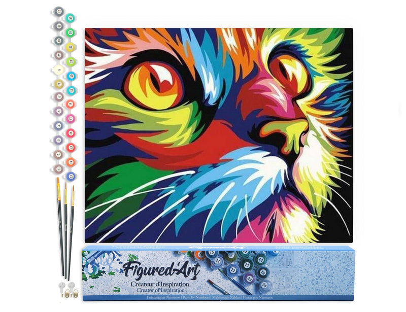 Paint by numbers - Feline Pop Art: Without frame, 16"x20"