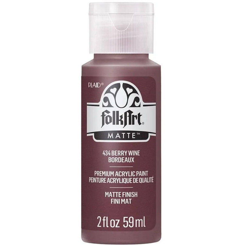 FolkArt Matte Acrylic Paint 2 oz: Berry Wine