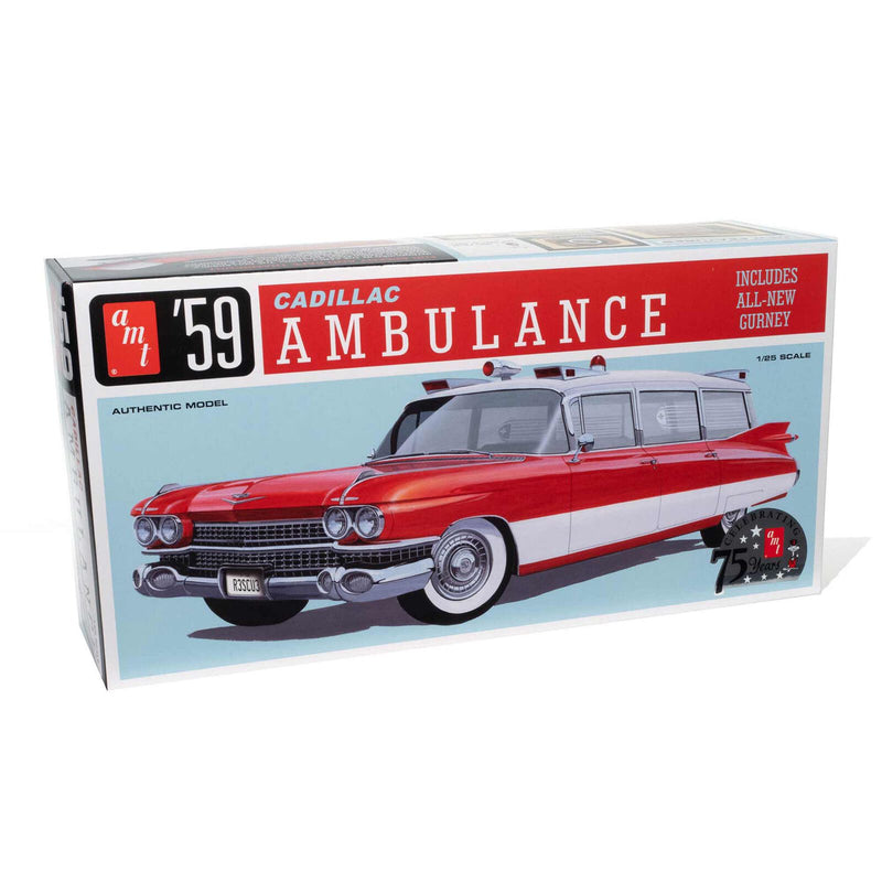1395 1-25 Scale Model Kit with Gurney Accessory 1959 Cadillac Ambulance Skill 21378 1/25 Scale 1951 Chevrolet Fleetline 2-in-1 Skill 2 Kit  by AMT