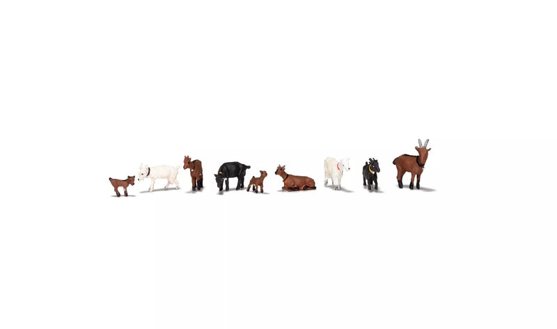Woodland Scenics Goat Herd Scenic Accents Figure Set HO Scale - A1965
