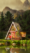 DIY Hands Craft Miniature House Kit: A-Frame Cabin No. DG181