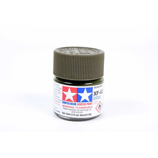 Tamiya Acrylic Flat XF-62 Olive Drab 3/4 oz