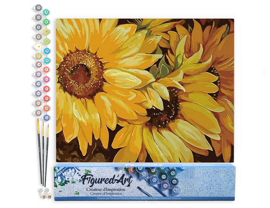 Paint by numbers - Sunflower In Full Bloom: Without frame, 16"x20"