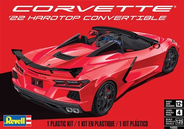 Revell Corvette 22' Hardtop Convertible Plastic Model 1/24th Scale Plastic Model