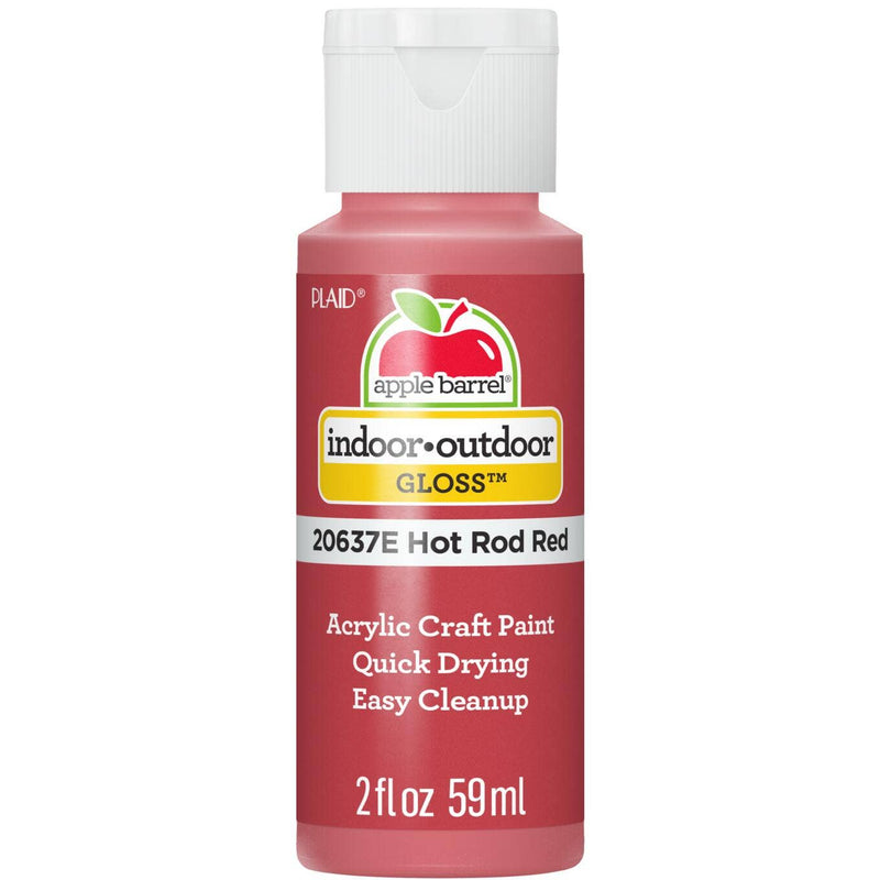 Apple Barrel Gloss Acrylic Paint: Hot Rod Red, 2 oz