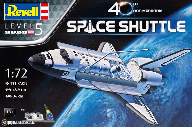 Revell 1/72 Space Shuttle 40th Anniversary Model Kit for Building (B09G3H6FN1)
