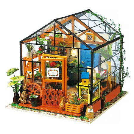 Hands Craft DIY Miniature Dollhouse Kit Cathy's Flower House DG104