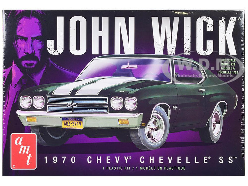 AMT John Wick Skill 2 Model Kit 1970 Chevrolet Chevelle SS  (2014) Movie 1/25 Scale Model by AMT