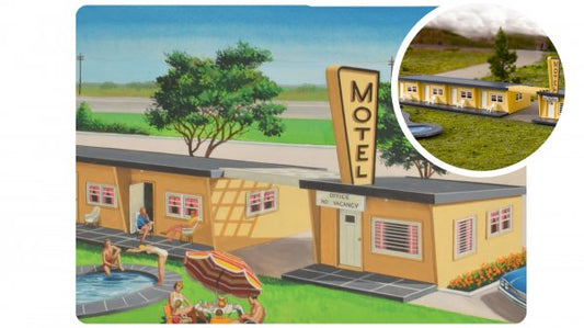 BAC45198 HO Scale 75th Anniversary Motel Plasticville U.S.A. Kit