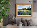Paint by numbers - Countryside field and Blue Flowers: Without frame, 16"x20"