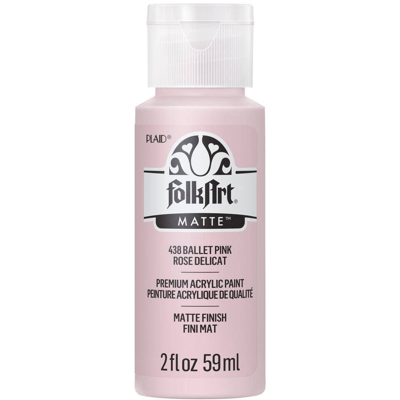 FolkArt Matte Acrylic Paint 2 oz: Ballet Pink