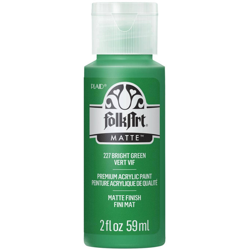 FolkArt Matte Acrylic Paint 2 oz: Bright Green