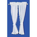 Melody Jane Dollhouse White Curtains on Rail Miniature 112 Scale Window Accessory