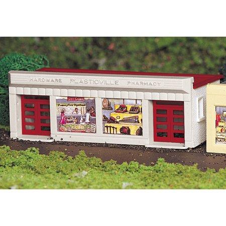Plasticville 45147 HO Scale Hardware Store White and Red Kit