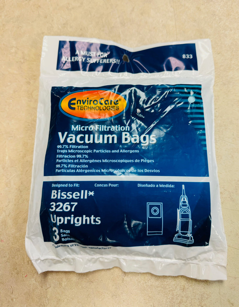 Environcare for Bissell 3267 Upright Bags, 3 Pack