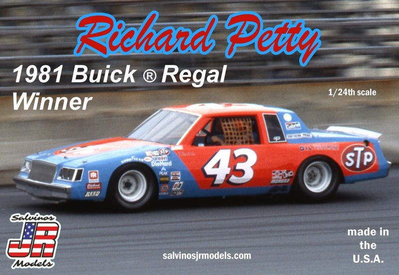 SJMRPB1981D No. 43 1-24 Richard Petty Plastic Model Kit for 1980 Buick Regal Winner