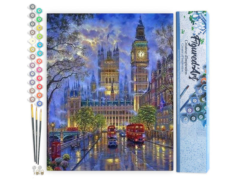 Paint by numbers - London in the dusk: Without frame, 16"x20"