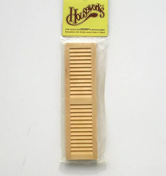 Dollhouse Miniature Shutters Louvered 2 Pair Unfinished Wood 1:12 Scale 1" Houseworks Item 5025