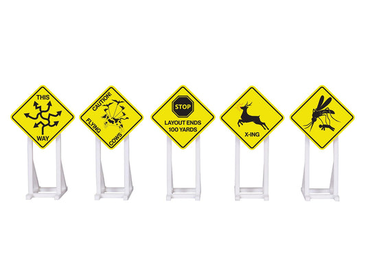 Unique Railroad Signs 5-Pack #2 by Lionel in O Scale