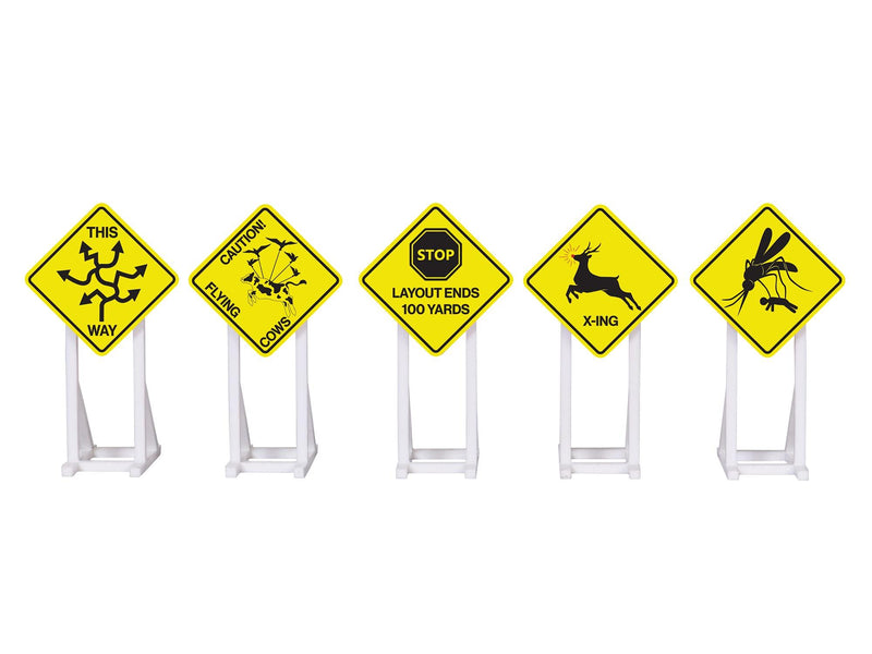 Unique Railroad Signs 5-Pack #2 by Lionel in O Scale