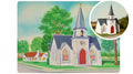 BAC45630 O Scale 75th Anniversary Cathedral Plasticville U.S.A. Kit