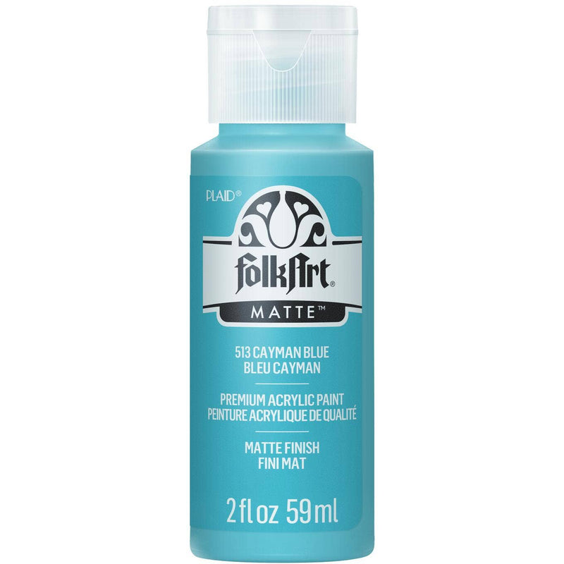 FolkArt Matte Acrylic Paint 2 oz: Cayman Blue