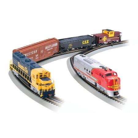 Bachmann Trains HO Scale Digital Commander Santa Fe Ready-to-Run with GP40 and FT Diesel Locomotives Electric Powered Model Train Set  DCC!