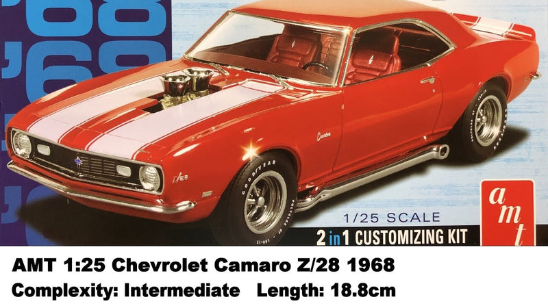 AMT AMT868 1-25 Scale 1968 Camaro Z28 Car