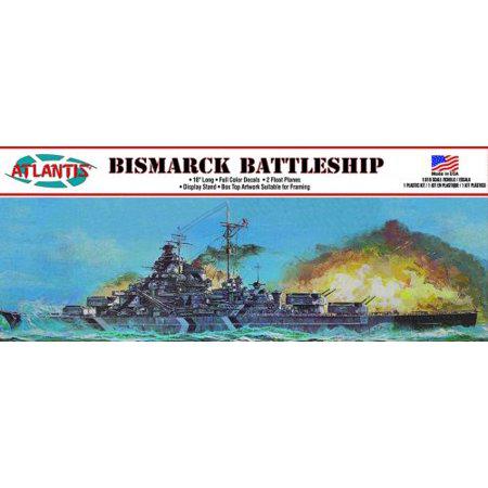Atlantis Models AANM3008 16 in. 1-600 Scale Bismarck German Battleship Plastic Figures