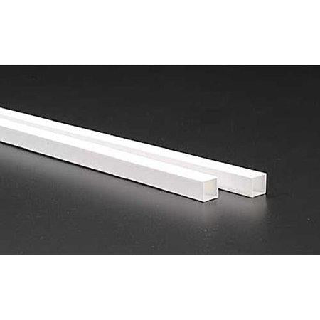 Evergreen Scale Models Square Tubing 3/8 2 EVG256 Plastic Building Supplies