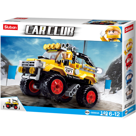 Sluban Car Club Offroad Yellow Jeep Building Brick Kit (149 pcs) No. M38-B0663A