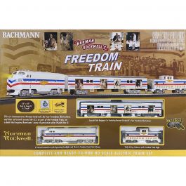 HO Scale Norman Rockwell Freedom Diesel Freight Starter Train Set