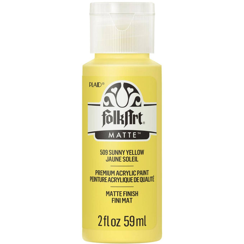 FolkArt Matte Acrylic Paint 2 oz: Sunny Yellow