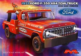 Moebius Model 1/25 1972 Ford F-350 Wrecker 4x4 High Side Plastic Model Moe2598 (Automotive)