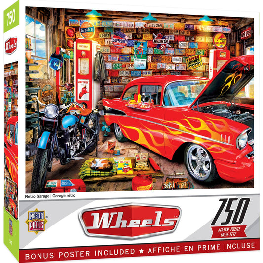 Wheels - Retro Garage 750 Piece Puzzle