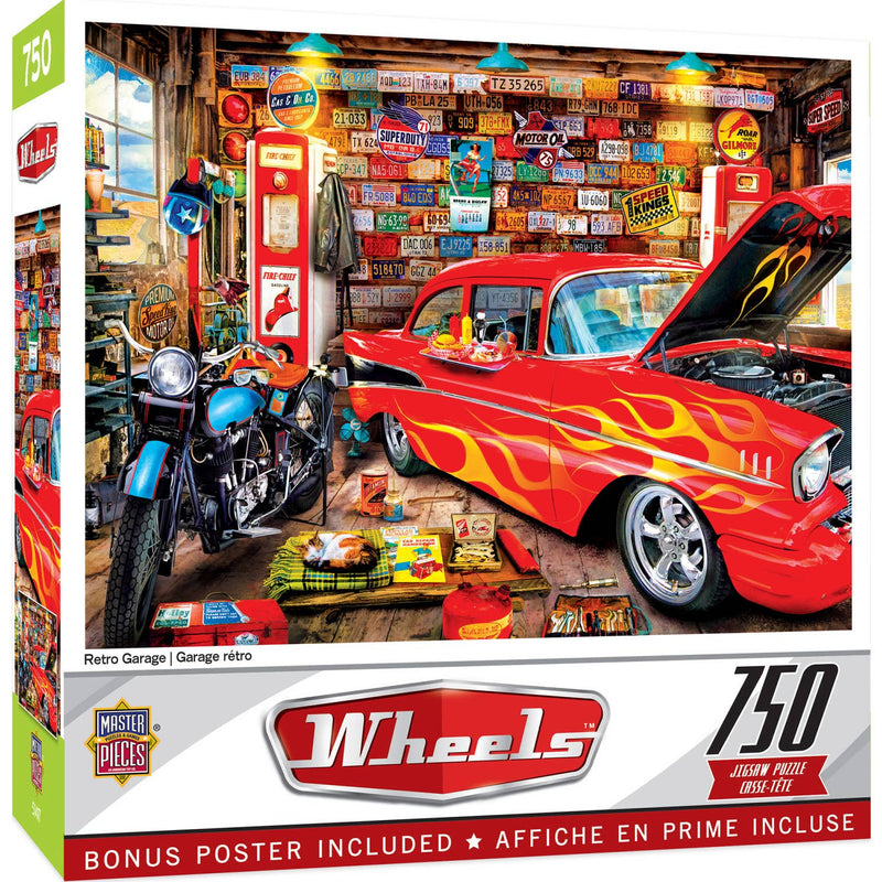 Wheels - Retro Garage 750 Piece Puzzle