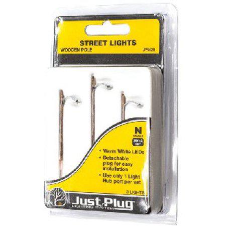 Just Plug Woodland Scenics N Scale Street Lights Wooden Pole