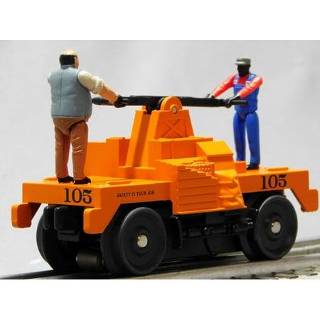 M.T.H. Electric Trains MTH Railking Maintenance of Way (Orange) Operating Hand Car Mow 30-5236