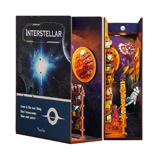 Hands Craft DIY Bookend Puzzle Interstellar: Modern Wooden Puzzle for Adults, Tween Gift
