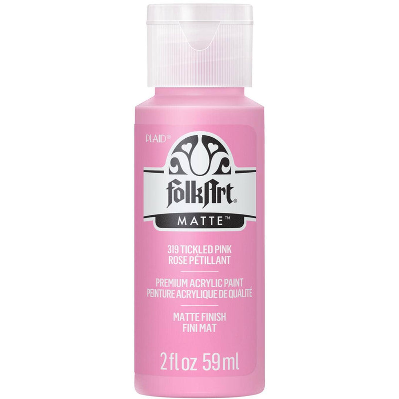 FolkArt Matte Acrylic Paint 2 oz: Tickled Pink