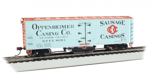 BAC16335 No.8004 HO Track Cleaning Wood Reefer with Removable Dry Pad Oppenheimer Casing