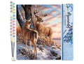 Paint by numbers - Deers during Winter: Without frame, 16"x20"