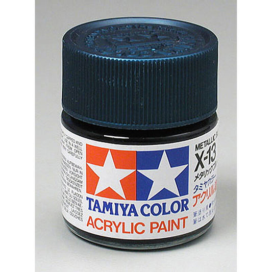 TAMIYA Acrylic X13 Metallic Blue 3/4 oz - Hobby and Model Acrylic Paint