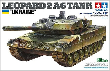 TAMIYA 1/35 LEOPARD 2 A6 TANK UKRAINE Model kit 25207 JAPAN Free Ship via FedEx