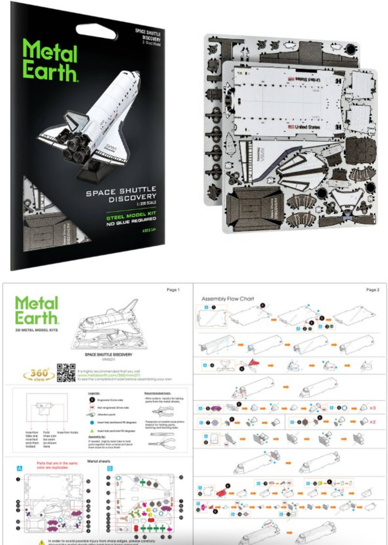 Metal Earth Space Shuttle Discovery Metal Model Kit No. MMS211