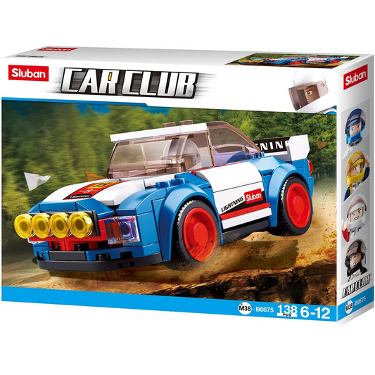 Sluban Car Club Building Brick Kit, Rally Car (138 Pcs) No. M38-B0675