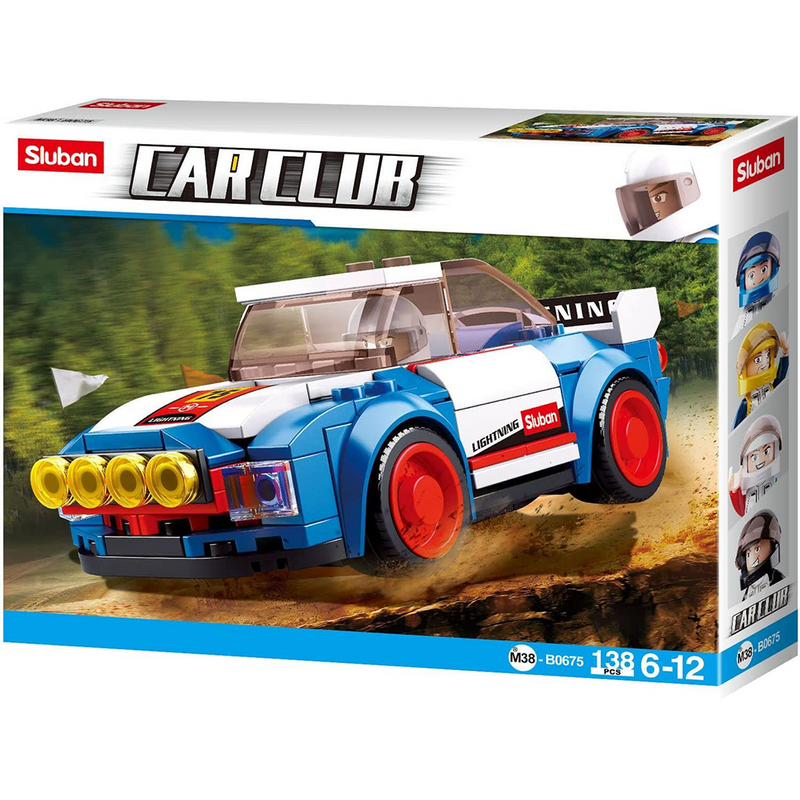 Sluban Car Club Building Brick Kit, Rally Car (138 Pcs) No. M38-B0675