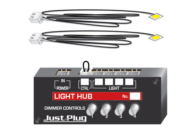Woodland Scenics Just Plug: Light Hub w/Dimmer Controls for 4 LED Lights
